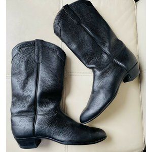 VTG MEN’s Black Custom Ammons Western COWBOY Boots